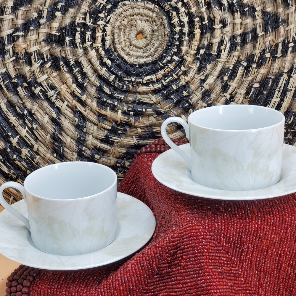 Habitat Made In Japan Wooland Tea/Coffee Cup & Saucer - Set Of 2.